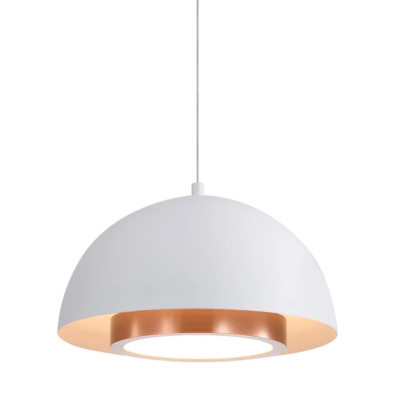 Solsken Integrated LED 7in Pendant in Sand White — Golden Lighting LED Pendant Lights  