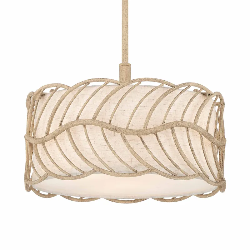 Simbolo 3-light Pendant in Almond — Golden Lighting LED Pendant Lights  