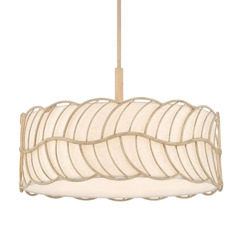Simbolo 5-light Pendant in Almond — Golden Lighting LED Pendant Lights  