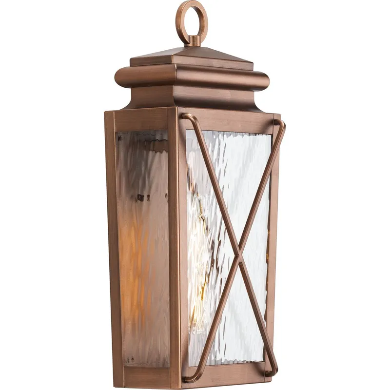 Wakeford Collection One-Light Clear Water Glass Small Outdoor Wall Lantern — Progress Lighting LED Wall Lights  