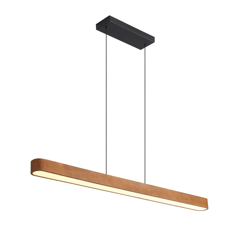 Silva Integrated LED Pendant in Walnut — Golden Lighting LED Pendant Lights  