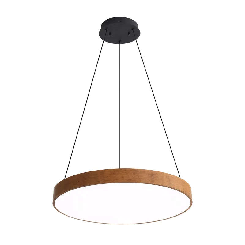 Anello Integrated LED Pendant in Walnut — Golden Lighting LED Pendant Lights  