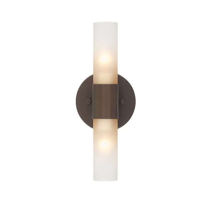 Lyssna Cirkel 2-light Wall Sconce in Modern Bronze — Golden Lighting LED Wall Lights  