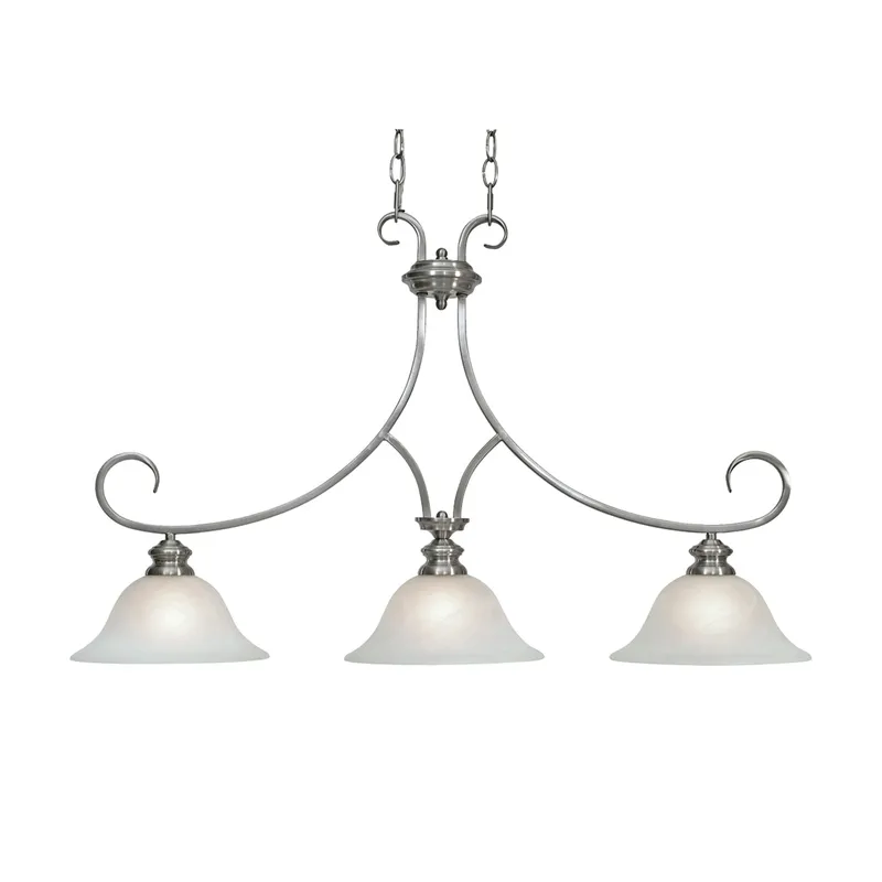 Lancaster 3-light Pendant in Pewter — Golden Lighting LED Pendant Lights  