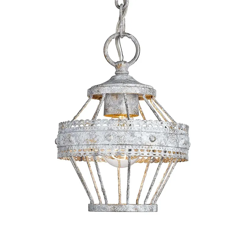 Ferris 1-light Semi-Flush Mount in Oyster — Golden Lighting LED Ceiling Lights  