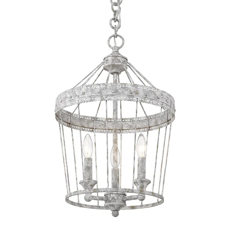 Ferris 3-light Pendant in Oyster — Golden Lighting LED Pendant Lights  