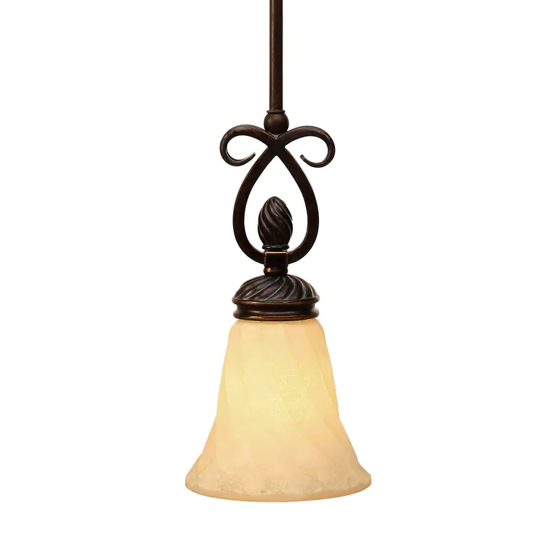 Torbellino 1-light Pendant in Cordoban Bronze — Golden Lighting LED Pendant Lights  