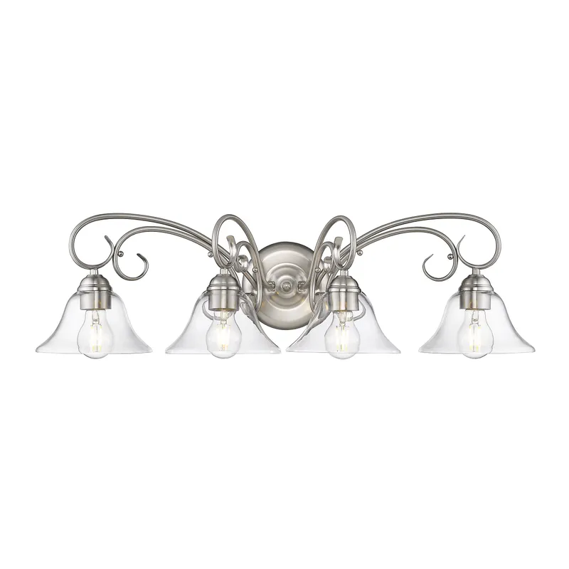 Homestead 4-light Vanity in Pewter — Golden Lighting LED Wall Lights  