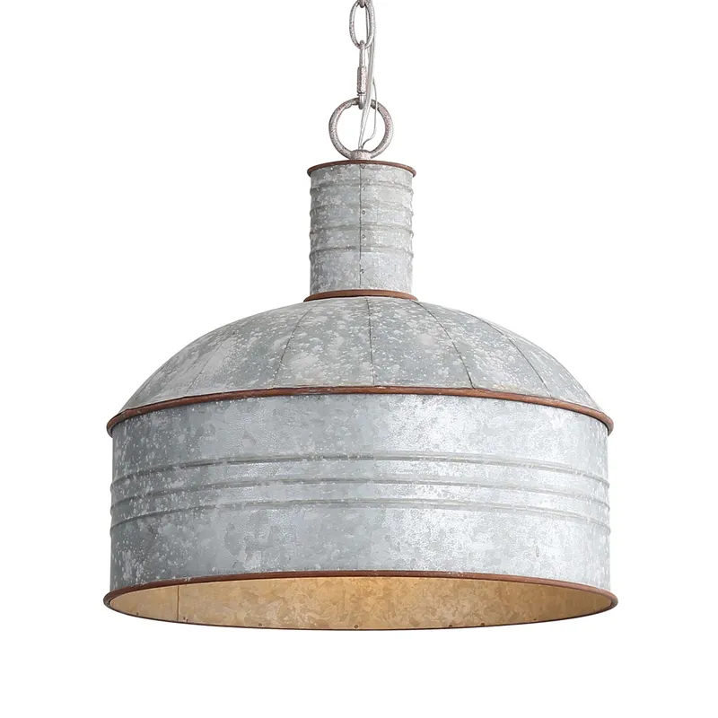 Tinsmith 1-light Pendant in Aged Galvanized Steel — Golden Lighting LED Pendant Lights  