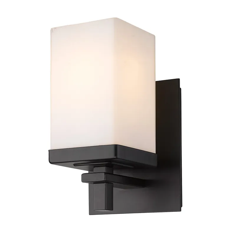 Maddox 1-light Vanity in Matte Black — Golden Lighting LED Wall Lights  