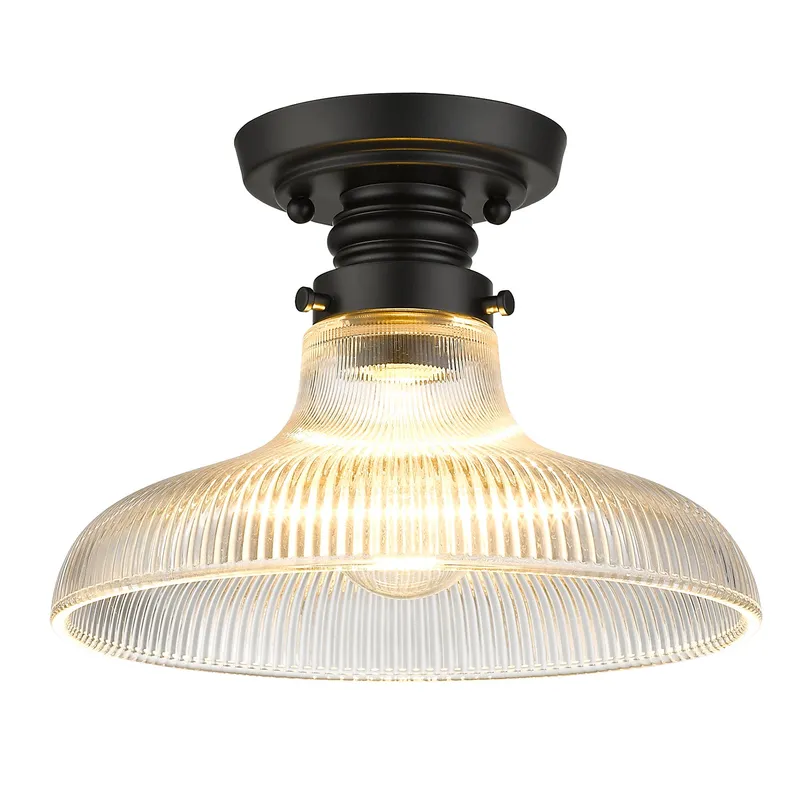 Clary 1-light Flush Mount in Matte Black — Golden Lighting LED Ceiling Lights  