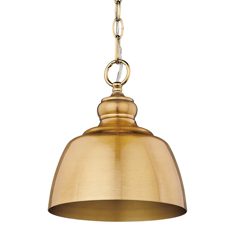 Holmes 1-light Pendant in Modern Brushed Gold — Golden Lighting LED Pendant Lights  