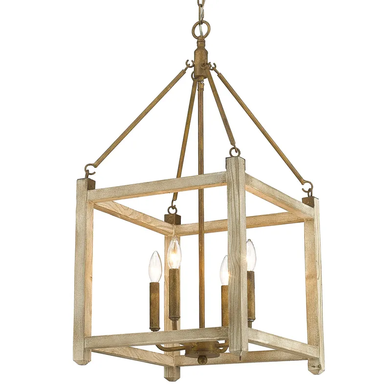 Orville 4-light Pendant in Burnished Chestnut — Golden Lighting LED Pendant Lights  