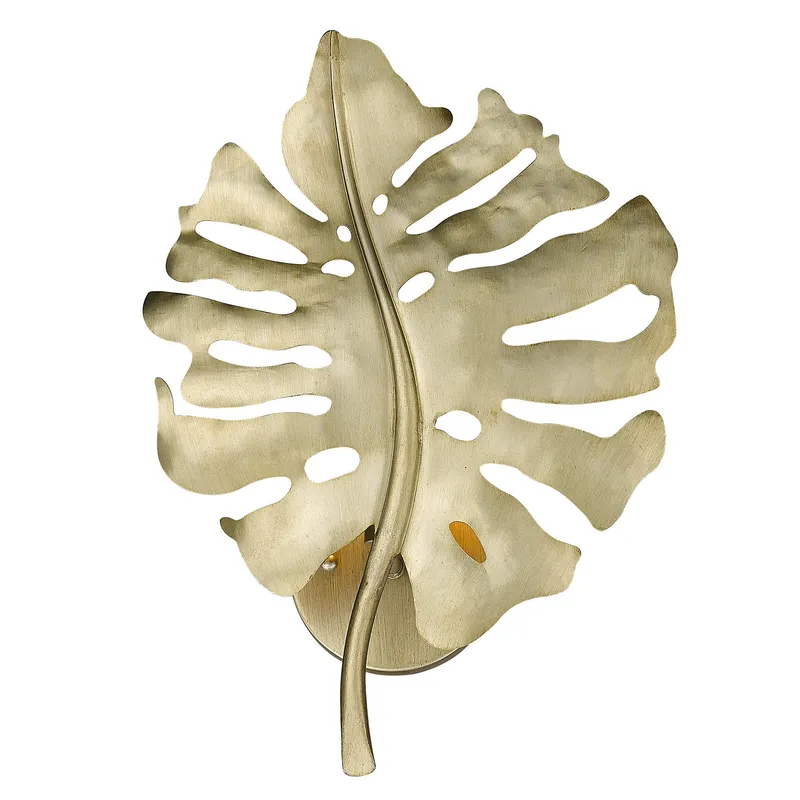 Aruba 1-light Wall Sconce in White Gold — Golden Lighting LED Wall Lights  