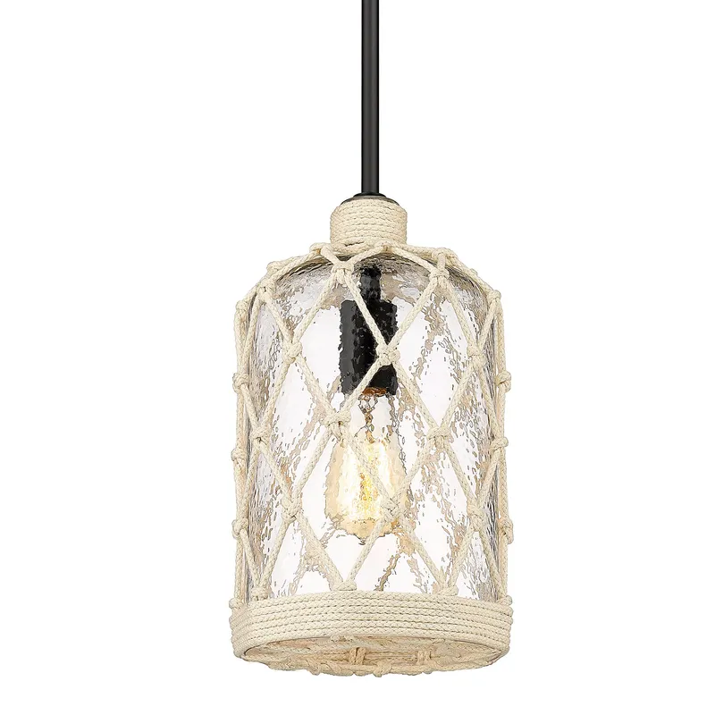Nassau 1-light Pendant in Matte Black — Golden Lighting LED Pendant Lights  