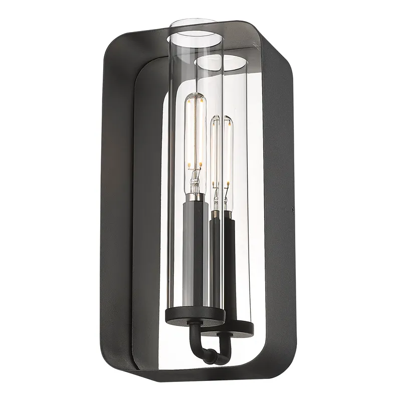 Skye 1-light Wall Sconce in Natural Black — Golden Lighting LED Wall Lights  
