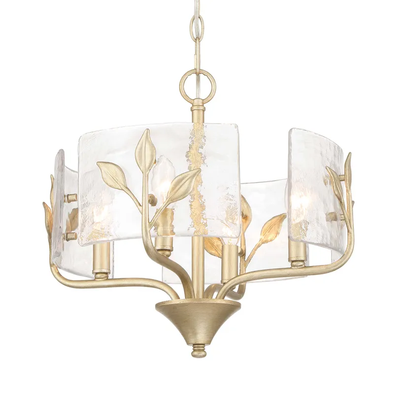 Bloem 4-light Pendant in White Gold — Golden Lighting LED Pendant Lights  