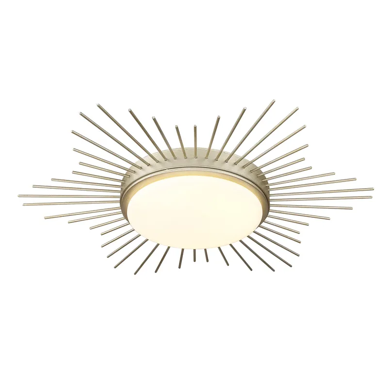 Kieran Integrated LED 18in Flush Mount in White Gold — Golden Lighting LED Ceiling Lights  