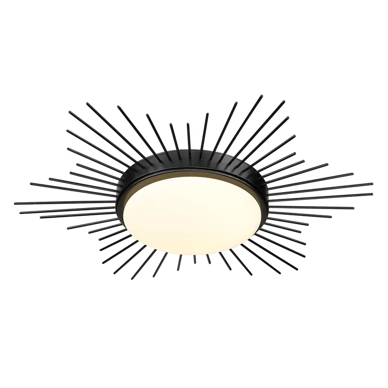 Kieran Integrated LED 18in Flush Mount in Matte Black — Golden Lighting LED Ceiling Lights  