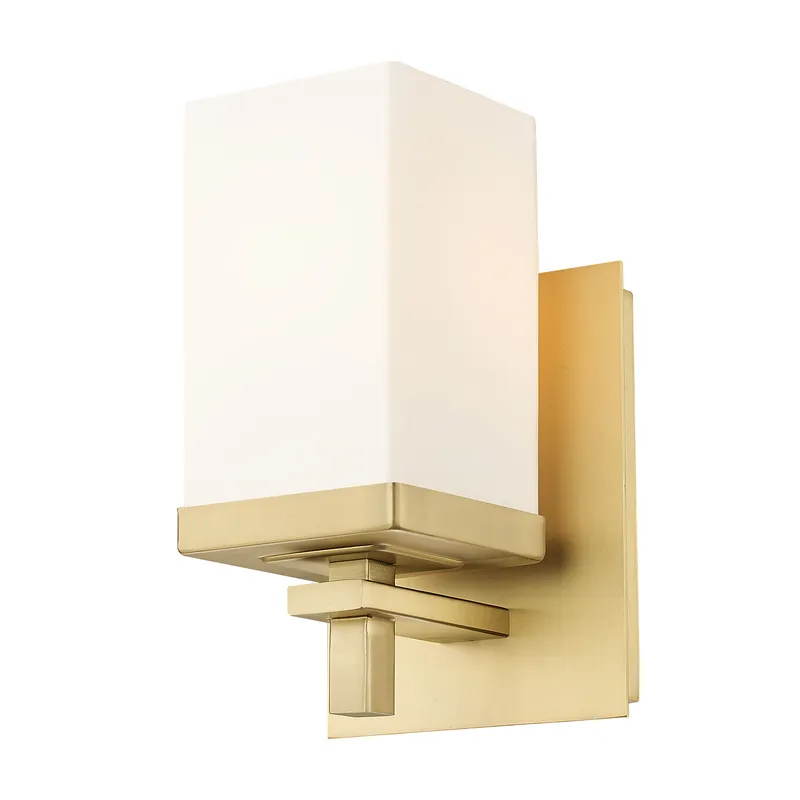 Maddox 1-light Vanity in Brushed Champagne Brass — Golden Lighting LED Wall Lights  