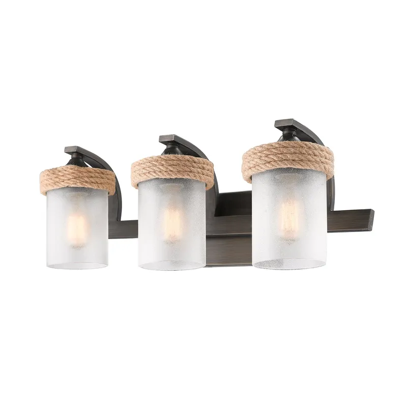Chatham 3-light Vanity in Gunmetal Bronze — Golden Lighting LED Wall Lights  