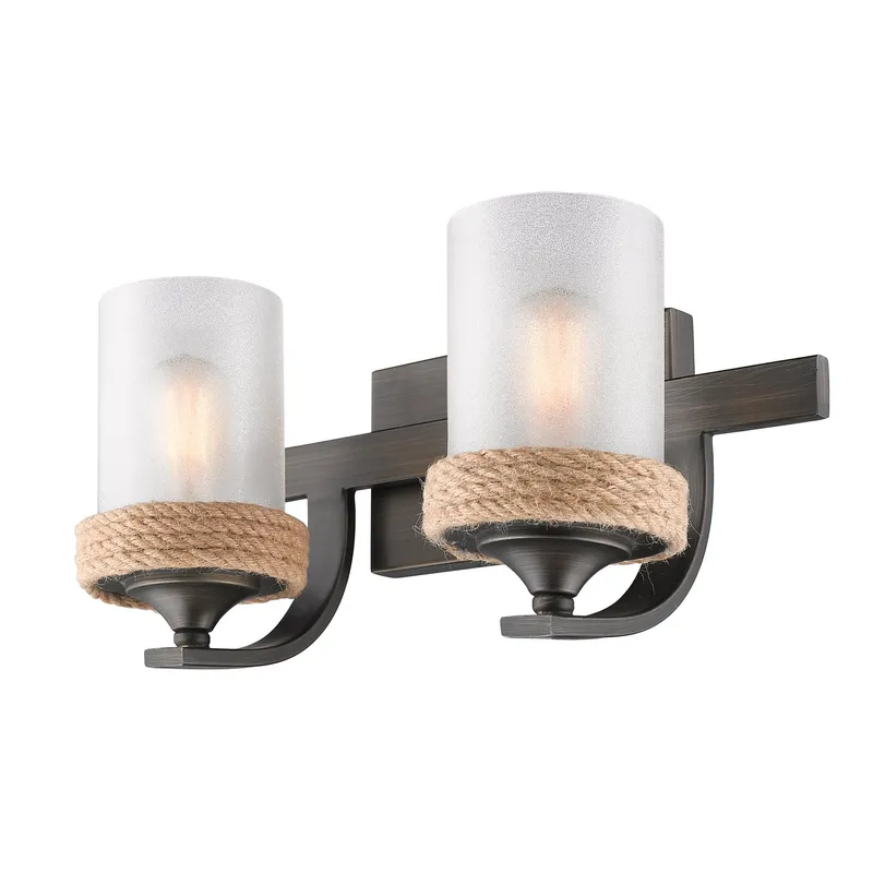 Chatham 2-light Vanity in Gunmetal Bronze — Golden Lighting LED Wall Lights  