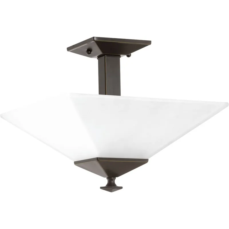 Clifton Heights Collection 12-3/4" Two-Light Semi-Flush — Progress Lighting LED Post Top Lights  