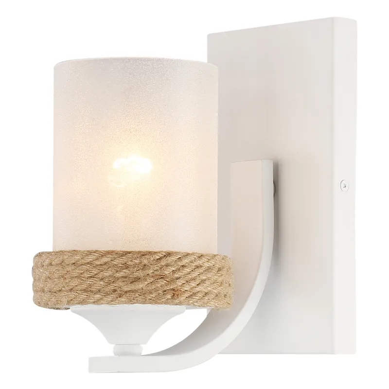 Chatham 1-light Vanity in Natural White — Golden Lighting LED Wall Lights  