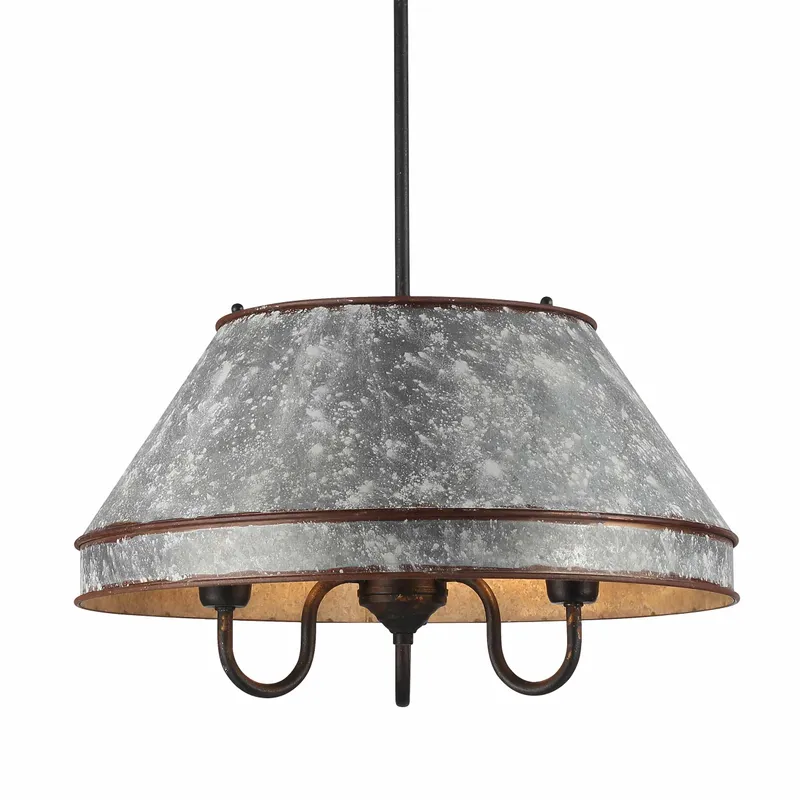 Jasper 3-light Pendant in Antique Black Iron — Golden Lighting LED Pendant Lights 60.0W 