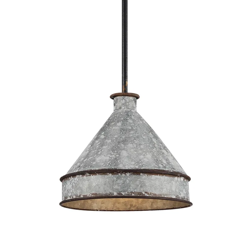 Jasper 1-light Pendant in Antique Black Iron — Golden Lighting LED Pendant Lights  