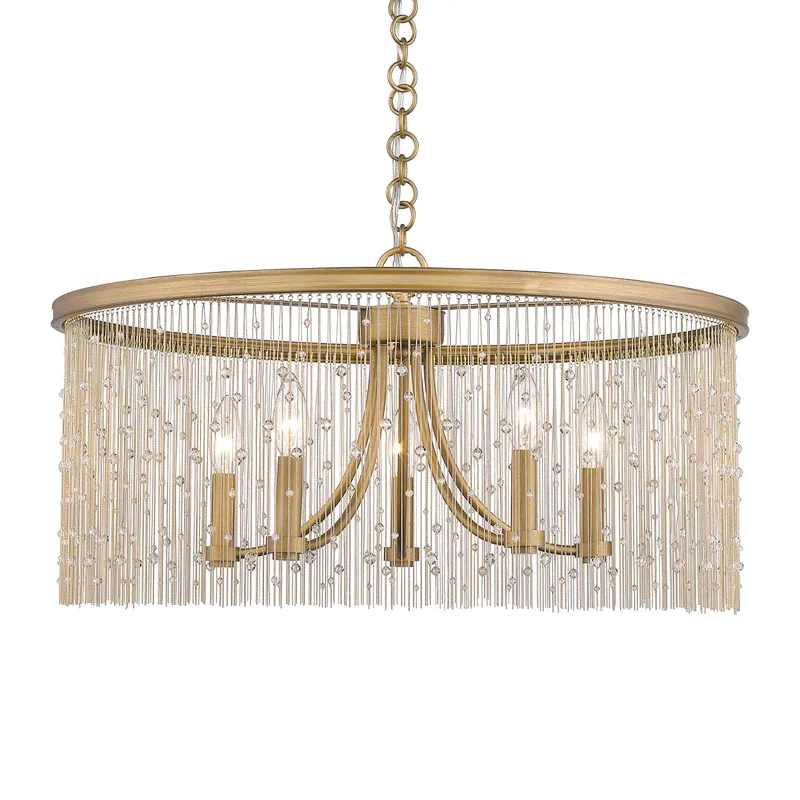 Golden Lighting Marilyn 5-light Chandelier in Peruvian Gold — Golden Lighting LED Pendant Lights 60.0W 