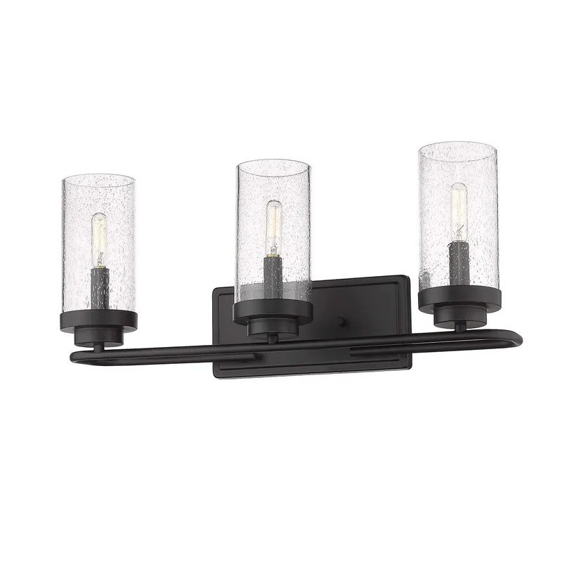 Golden Lighting Holden 3-light Vanity in Matte Black — Golden Lighting LED Wall Lights  
