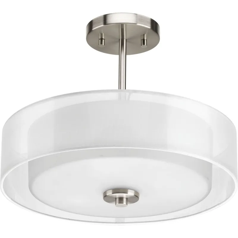 Invite Collection Three-Light 15" Semi-Flush Convertible — Progress Lighting LED Post Top Lights  