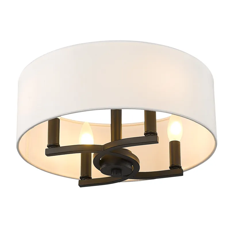 Golden Lighting Eliana 4-light Semi-Flush Mount in Matte Black — Golden Lighting LED Ceiling Lights 60.0W 
