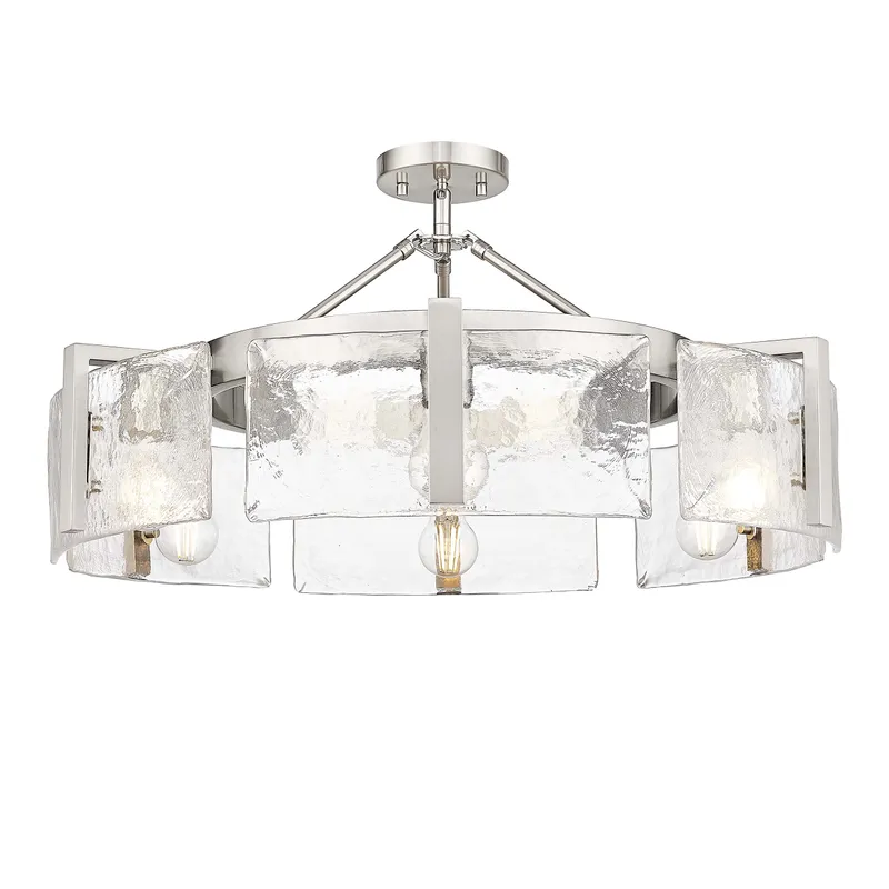 Golden Lighting Aenon 6-light Semi-Flush Mount in Pewter — Golden Lighting LED Ceiling Lights  