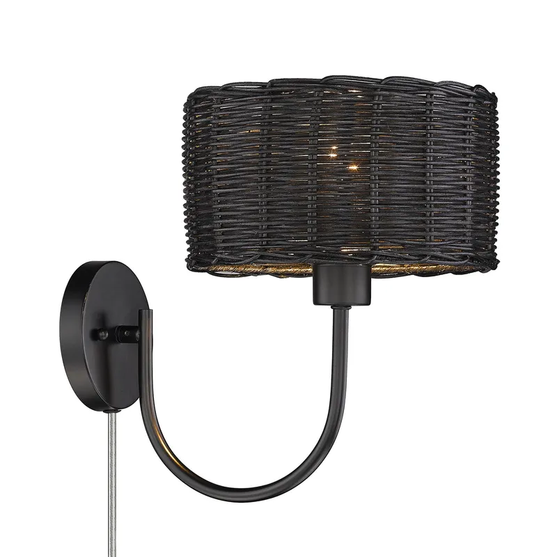Golden Lighting Erma 1-light Wall Sconce in Matte Black — Golden Lighting LED Wall Lights 1.0W 
