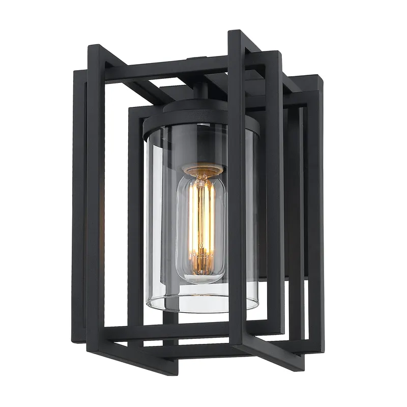 Golden Lighting Tribeca 1-light Outdoor Wall in Natural Black — Golden Lighting LED Wall Lights  