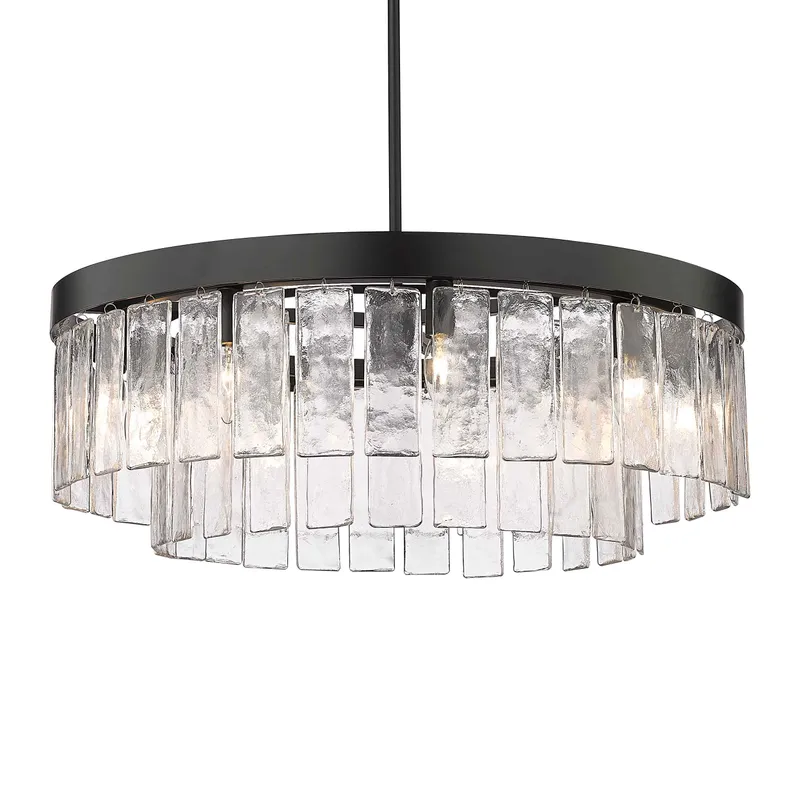 Golden Lighting Ciara 9-light Chandelier in Matte Black — Golden Lighting LED Pendant Lights  