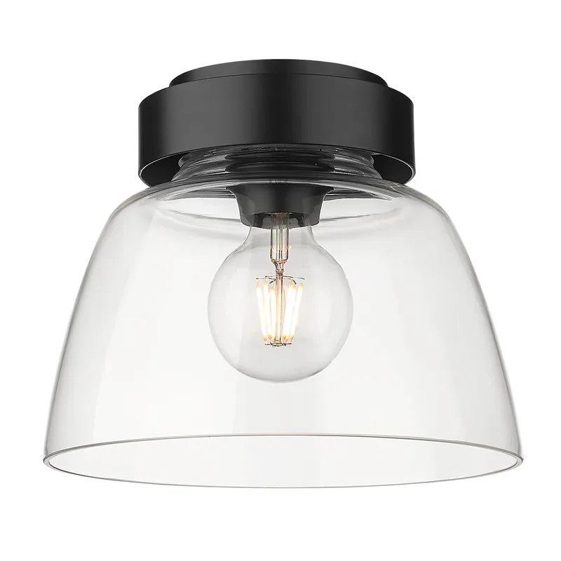 Golden Lighting Remy 1-light Flush Mount in Matte Black — Golden Lighting LED Ceiling Lights  
