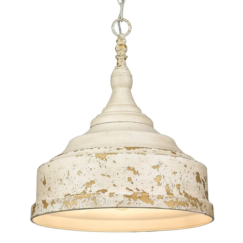 Golden Lighting Keating 3-light Pendant in Antique Ivory — Golden Lighting LED Pendant Lights  