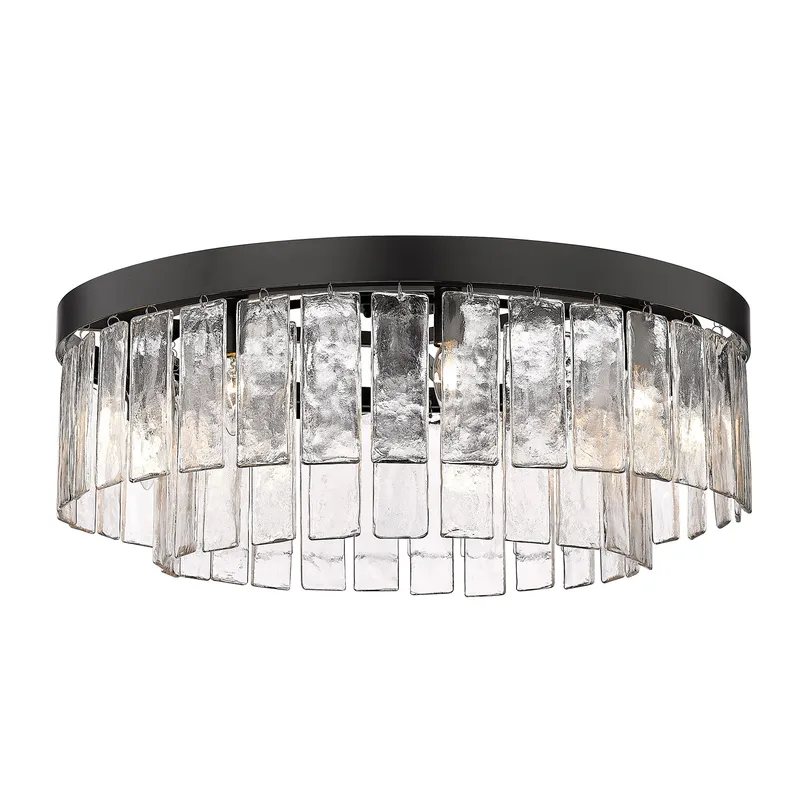 Golden Lighting Ciara 9-light Semi-Flush Mount in Matte Black — Golden Lighting LED Ceiling Lights  