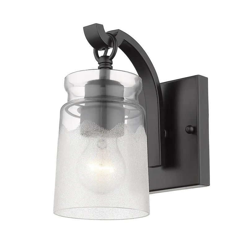 Golden Lighting Travers 1-light Vanity in Matte Black — Golden Lighting LED Wall Lights  