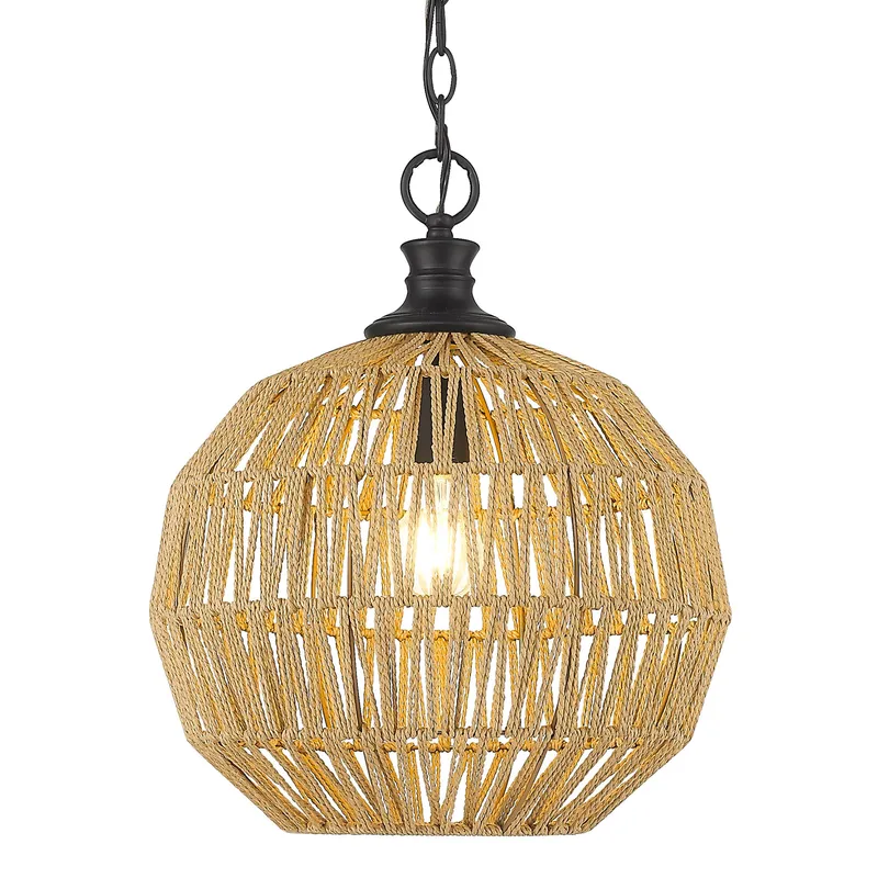Golden Lighting Florence 1-light Pendant in Matte Black — Golden Lighting LED Pendant Lights  