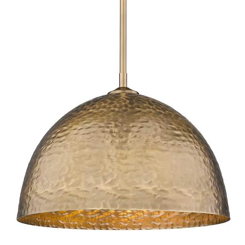 Golden Lighting Shepard 1-light Pendant in Modern Brass and Modern Brass shade — Golden Lighting LED Pendant Lights  