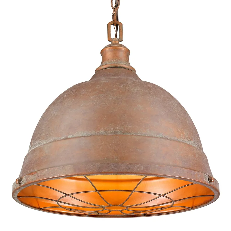 Golden Lighting Bartlett 2-light Pendant in Copper Patina — Golden Lighting LED Pendant Lights 100.0W 