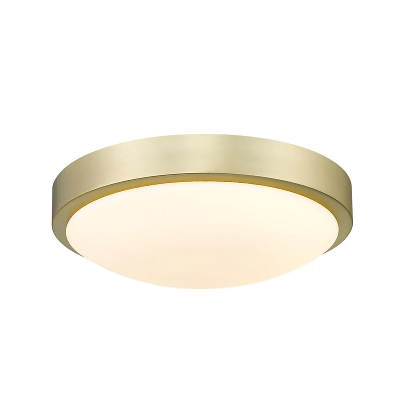 Golden Lighting Gabi Integrated LED 10in Flush Mount in Brushed Champagne Brass — Golden Lighting LED Ceiling Lights  3000K