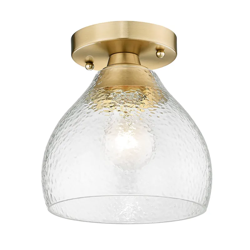 Golden Lighting Ariella 1-light Semi-Flush Mount in Brushed Champagne Brass — Golden Lighting LED Ceiling Lights  