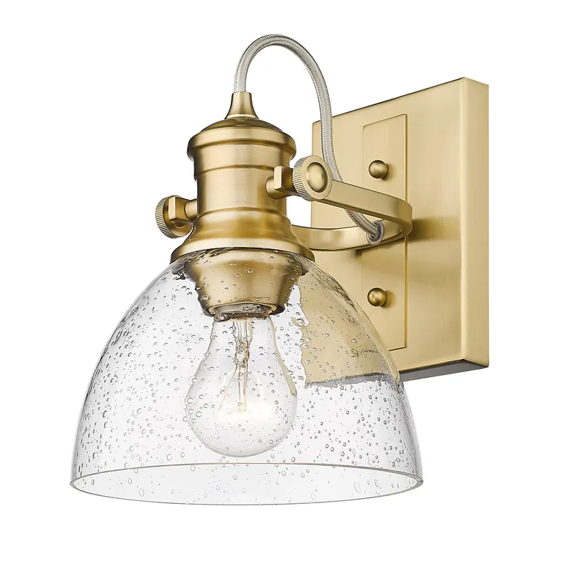 Yep by Golden Lighting Hines 1-light Vanity in Brushed Champagne Brass — Golden Lighting LED Wall Lights  
