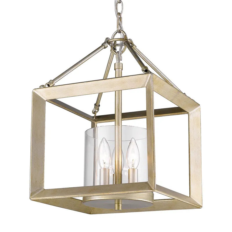 Golden Lighting Smyth 3-light Chandelier in White Gold — Golden Lighting LED Pendant Lights  