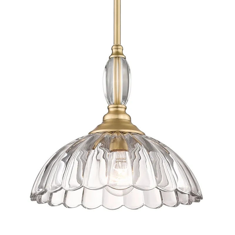 Golden Lighting Audra 1-light Pendant in Brushed Champagne Brass — Golden Lighting LED Pendant Lights  